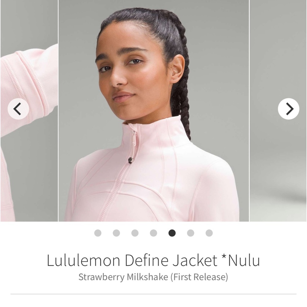 lululemon athletica Define Jacket in Strawberry Milkshake Pink